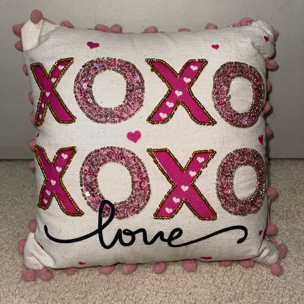 Beautiful beaded small throw pillow